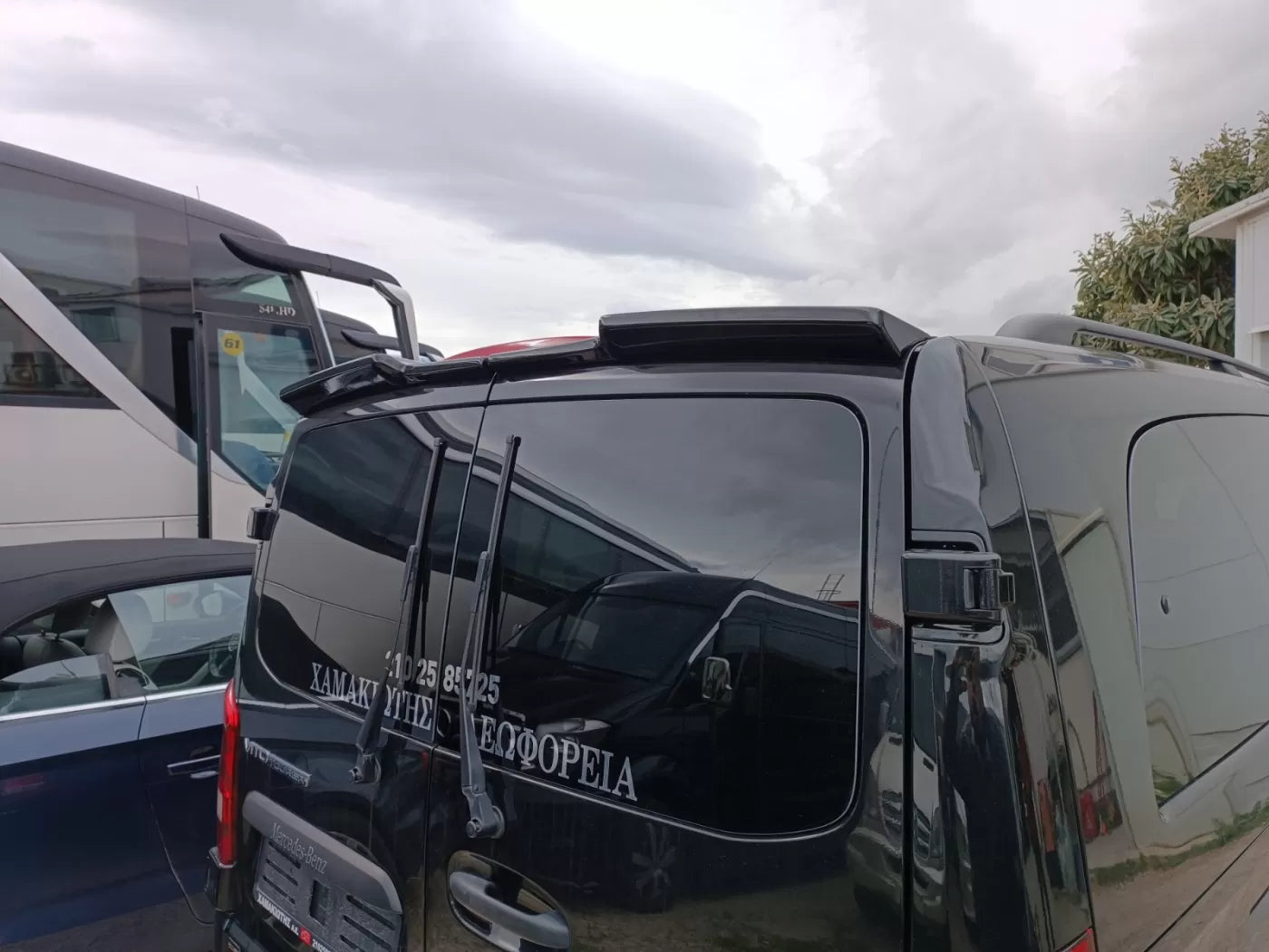 Motordrome Design Rear Wing Roof Spoiler Barn Doors Mercedes Vito W447 2014+ PU
