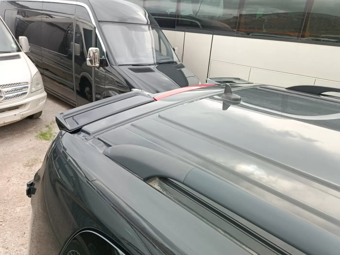 Motordrome Design Rear Wing Roof Spoiler Barn Doors Mercedes Vito W447 2014+ PU