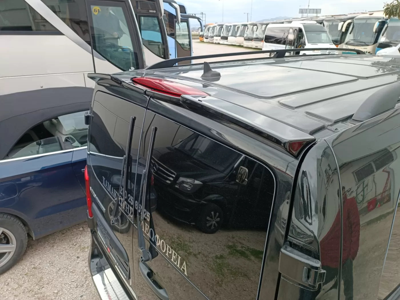 Motordrome Design Rear Wing Roof Spoiler Barn Doors Mercedes Vito W447 2014+ PU