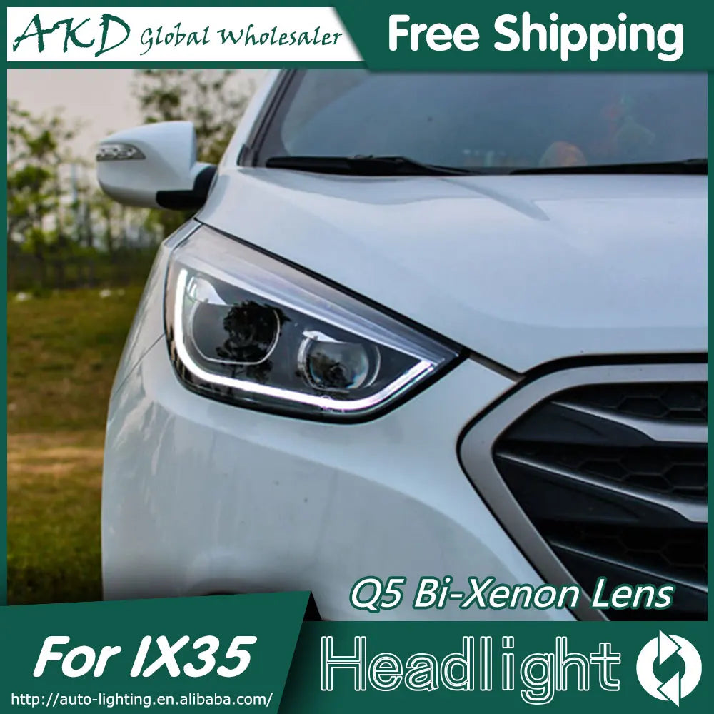 AKD Car Styling Head Lamp for Hyundai IX35 Headlights New Tuscon LED Headlight LED DRL Bi Xenon Lens High Beam Parking Fog Lamp