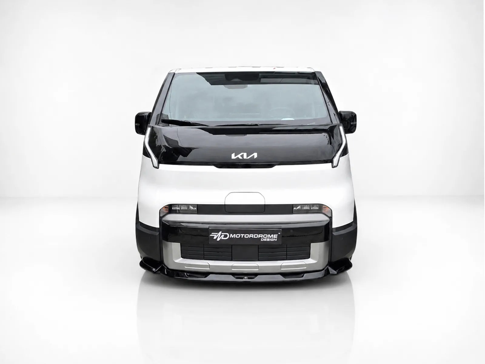 Motordrome Front Splitter Kia PV5 Cargo Gloss Black - 3/4 front view