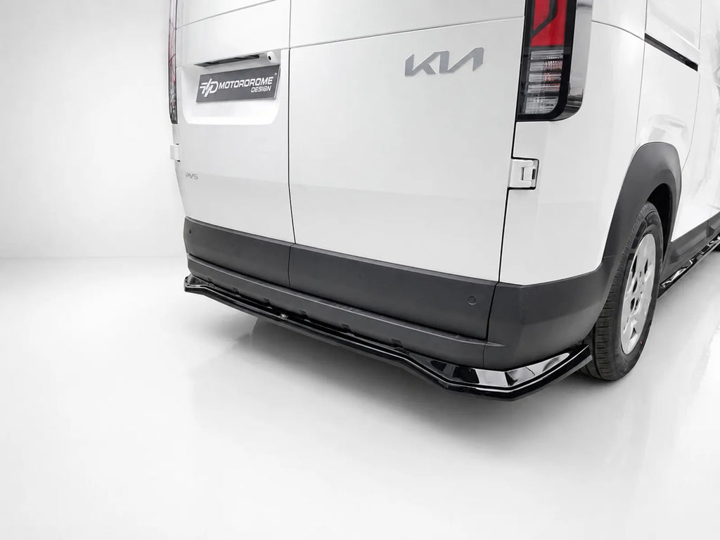 Motordrome Rear Splitter Kia PV5 Cargo Gloss Black - Rear corner angle