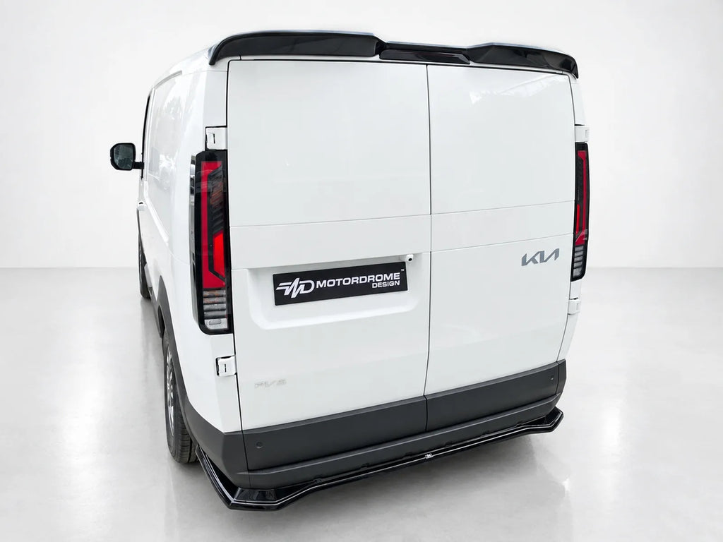 Motordrome Rear Splitter Kia PV5 Cargo Gloss Black - Rear straight on
