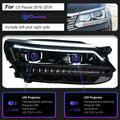 For VW PASSAT US B8 Version Headlights 2016-2020 DRL 12V H7 LED Bi Xenon Bulbs Fog Lights AKD Car Decoration Accessory Head Lamp