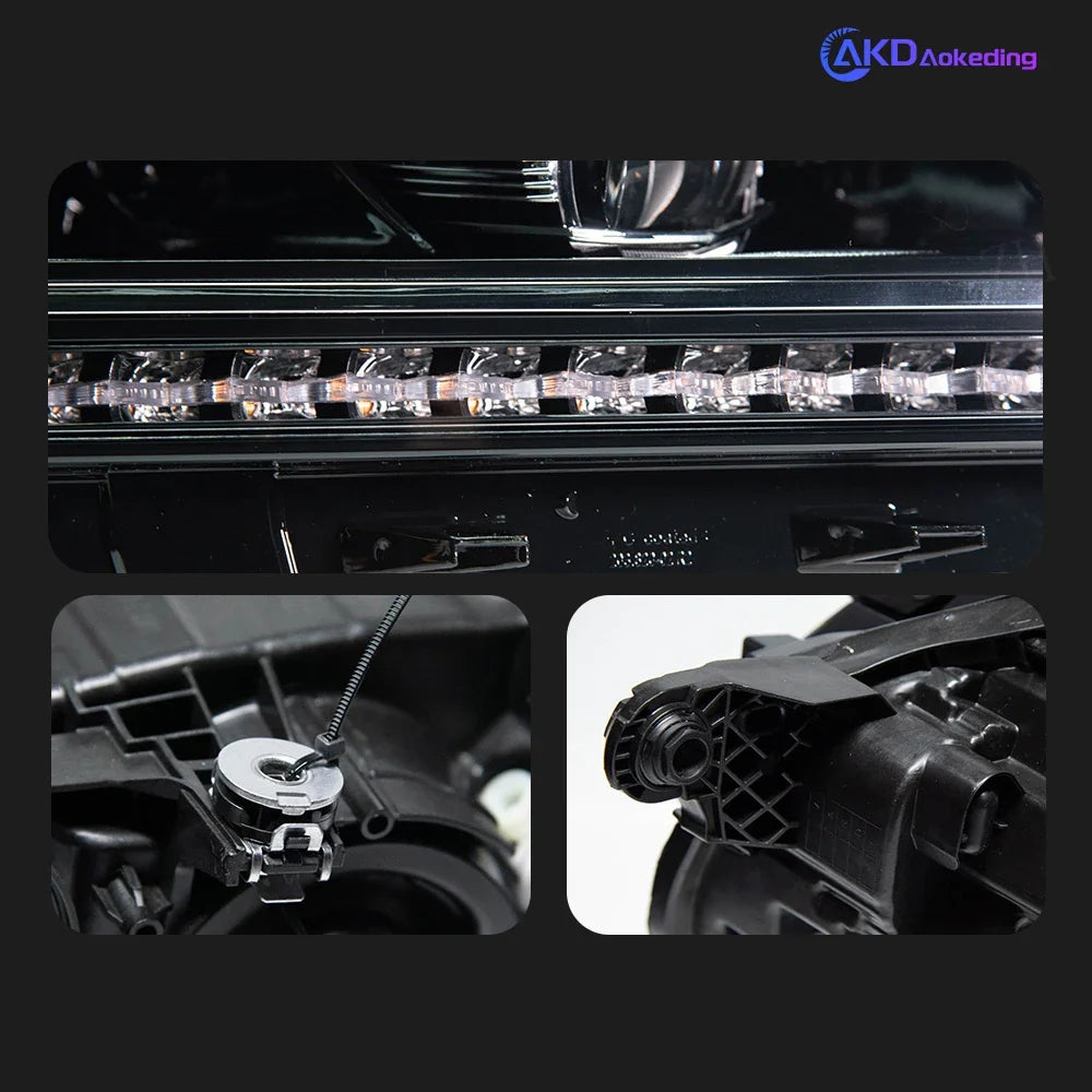 For VW PASSAT US B8 Version Headlights 2016-2020 DRL 12V H7 LED Bi Xenon Bulbs Fog Lights AKD Car Decoration Accessory Head Lamp