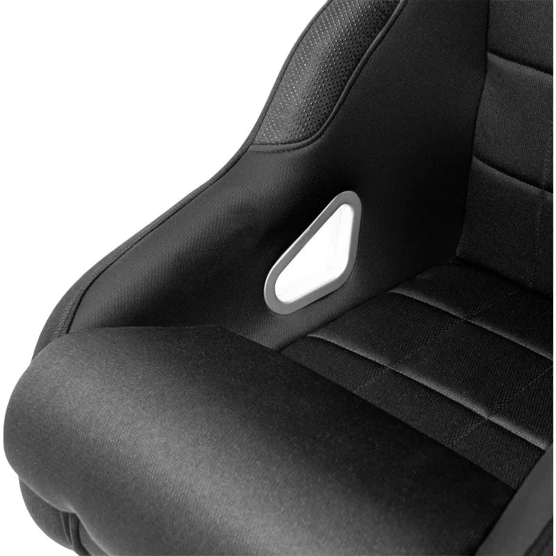 ATST x1 Fixed Back Drift Track Bucket Seat Black Car Van Bus Sim + base mounted slide runners