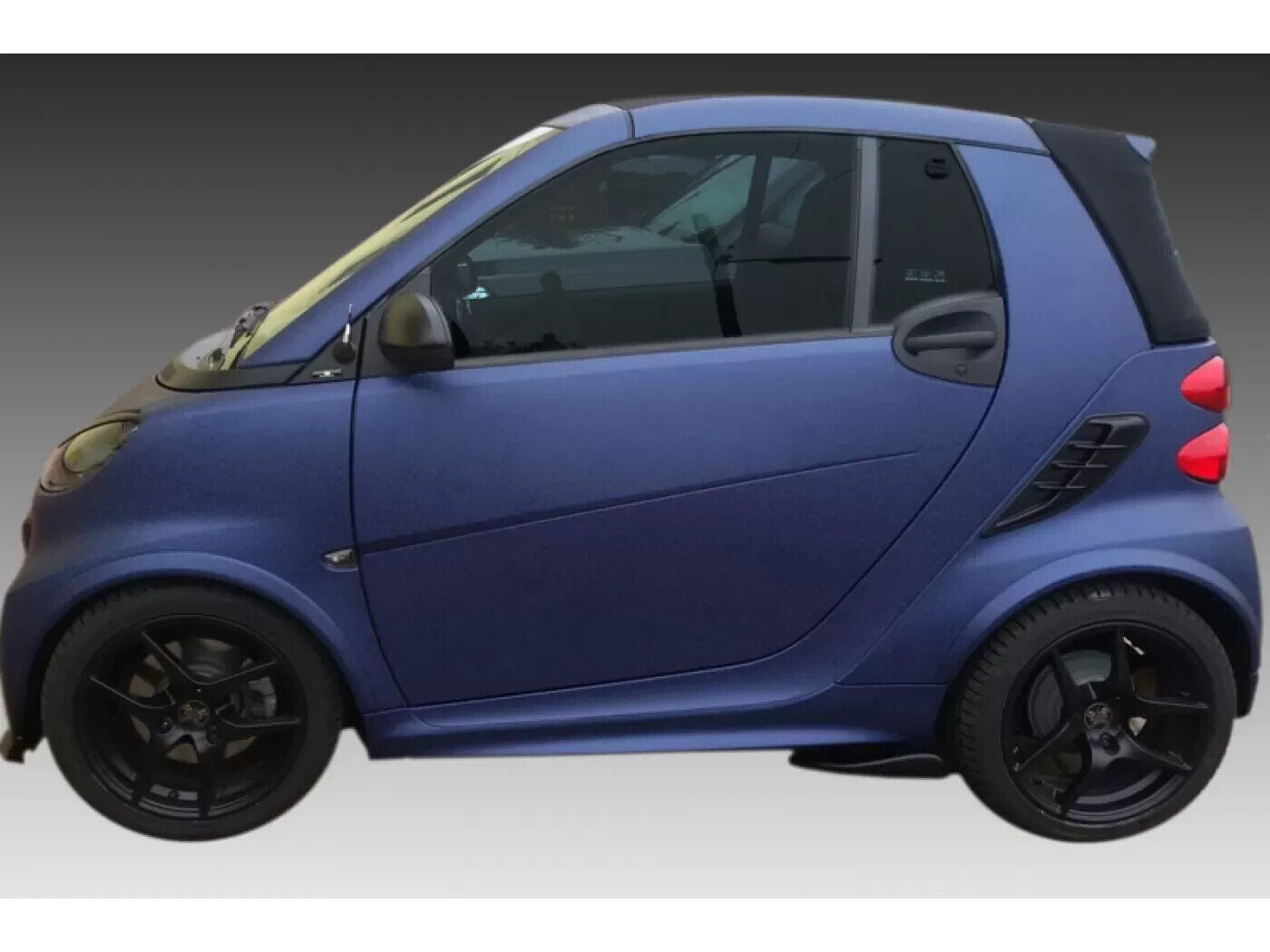 Motordrome Design Side Air Scoops Intake Vents Smart Fortwo 451 ABS Gloss Black