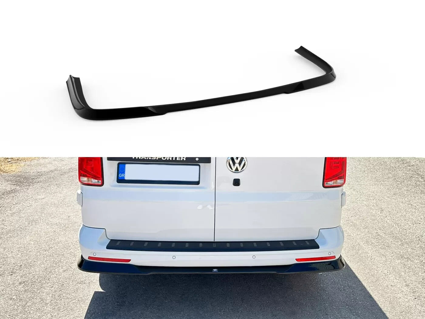 Motordrome Rear Splitter Diffuser VW T6.1 Long Gloss Black
