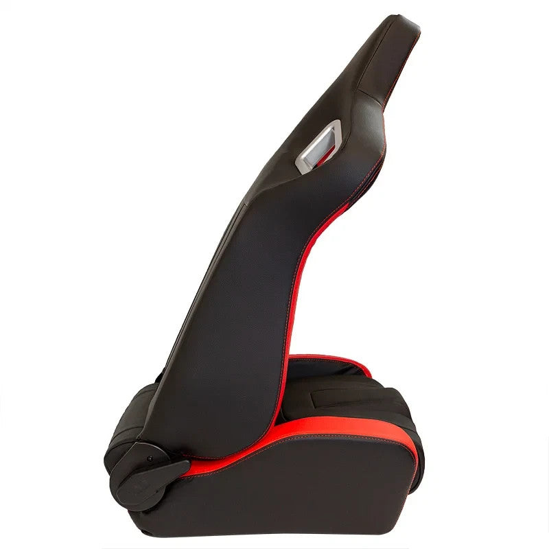ATST x1 Universal Car Van Camper Sim Bucket Seat RS6-II Black Red Matte Syn Leat