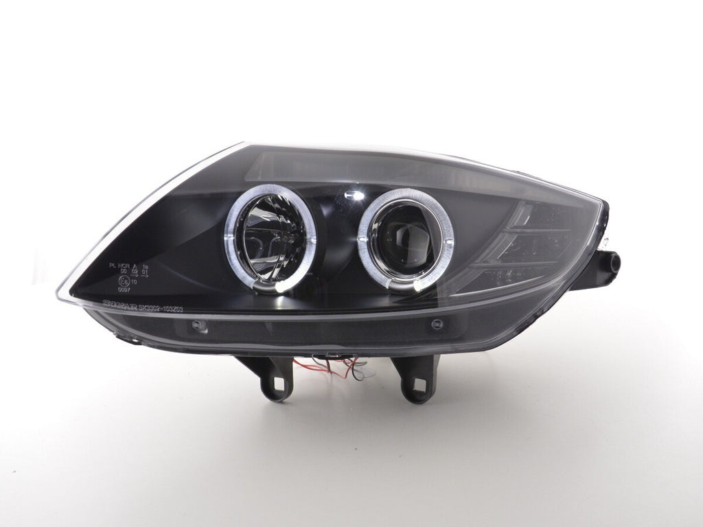 FK LED DRL Angel Eye Halo Ring Headlights BMW Z4 E85 E86 03-08 Black LHD
