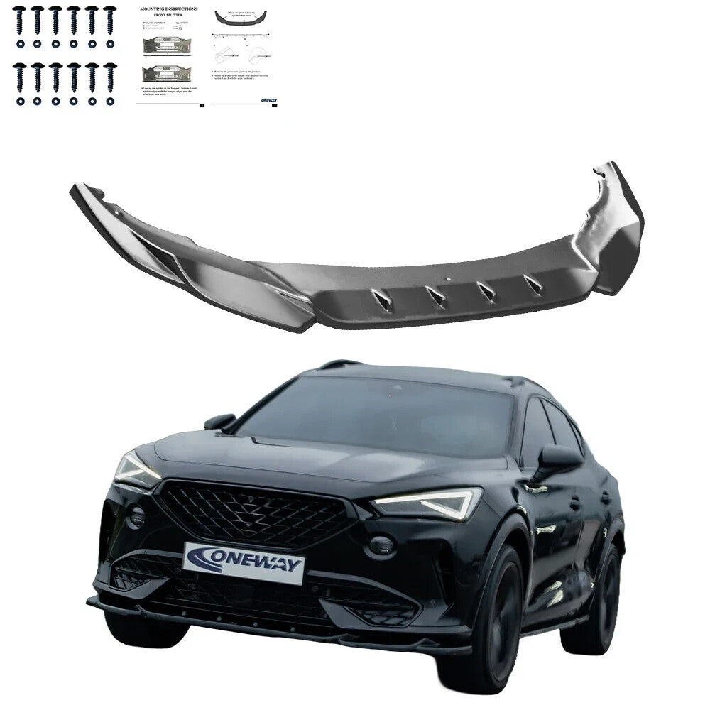OW Front Bumper Splitter CUPRA Formentor 2020-2024 v3 ABS Gloss Black
