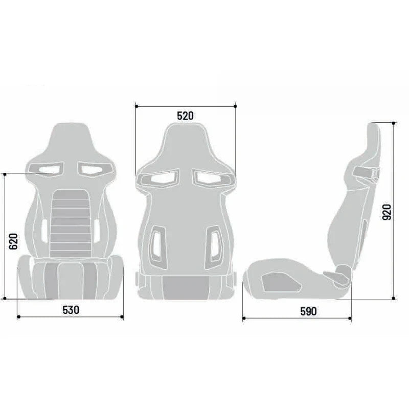 Sparco x1 Universal Car Van Camper Bucket Seat Sport Seat R333 Black Edition