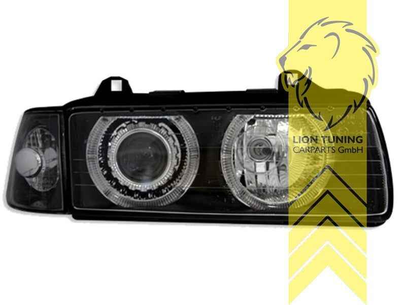 LT LED DRL Halo Headlights BMW E36 Coupe Cabrio black 92-99 LHD RHD Universal