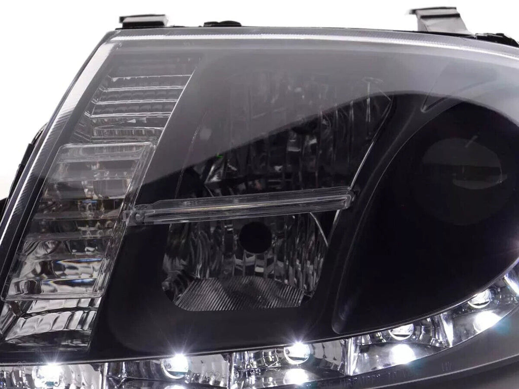 FK Pair LED DRL Lightbar Headlights Audi TT 8N MK1 99-06 black LHD