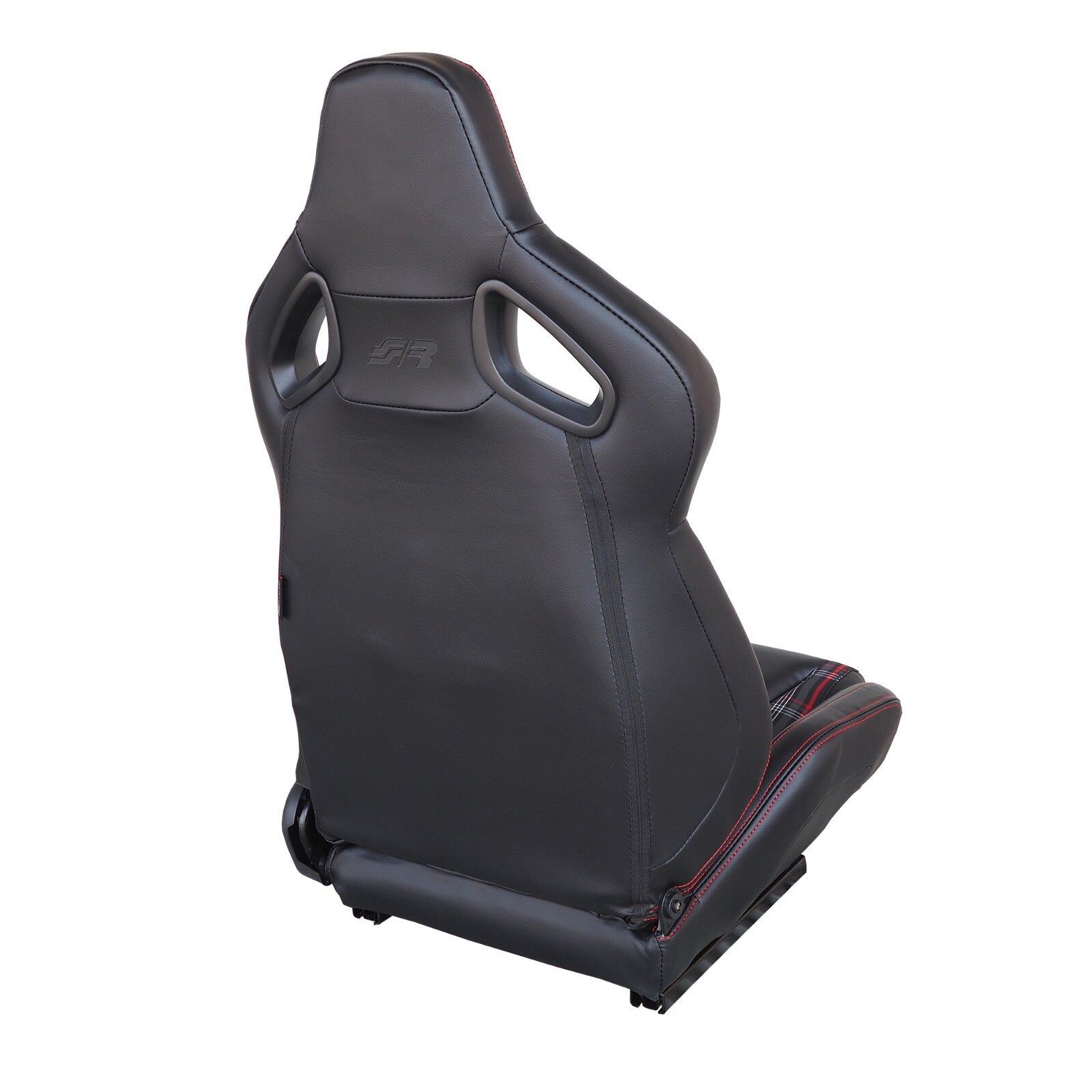 Simoni Racing Universal Plaid Check Tartan GTI Jackie x1 Bucket Seat Black & Red