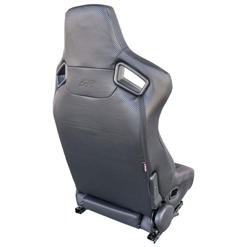 Simoni Racing Emerson Universal Supercar Bucket Seat Black Carbon Red runners