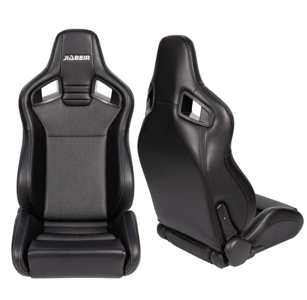 Jiabeir Black Sports Car Racing Sim Bucket Seat JBR1039RM
